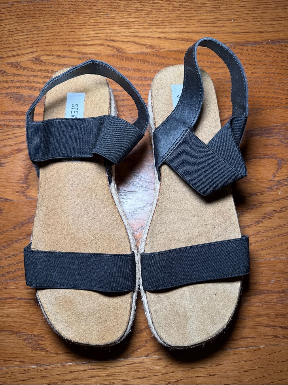 Steve Madden Kimmie Black Elastic Strap Women’s Sandals